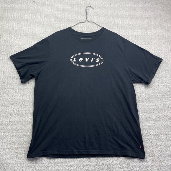 Levi’s Men's Relaxed Fit Short Sleeve T-Shirt Size Size XL White Circle Logo - Picture 1 of 16